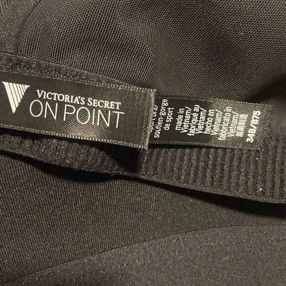 Victoria's Secret On Point Racerback Cutout Wireless Sports Bra Black Size 34B - Picture 5 of 5